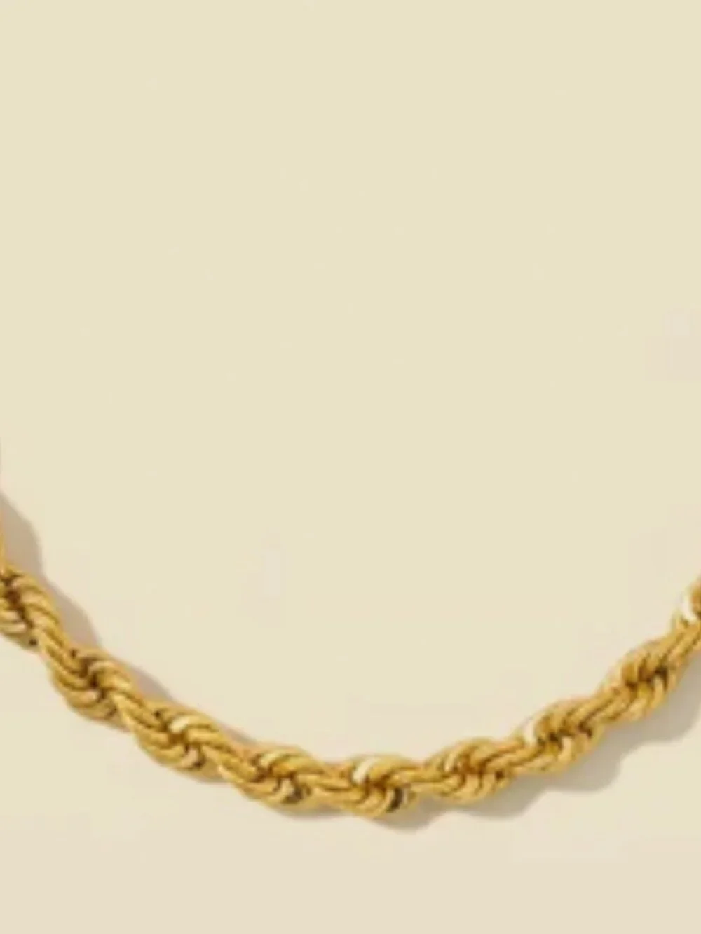 14K Men's Solid Rope Necklace 49